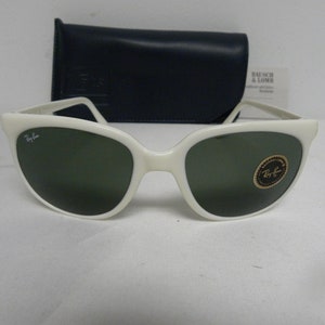 New Vintage B&L Ray Ban Cats 1000 White  G-15 Sunglasses USA