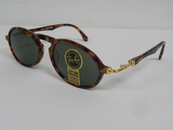 New Vintage B&L Ray Ban Gatsby Deluxe DLX 1 Oval Amber Gold