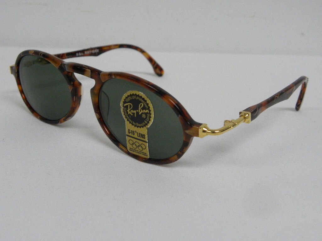 New Vintage B&L Ray Ban Gatsby Deluxe DLX 1 Oval Amber Gold