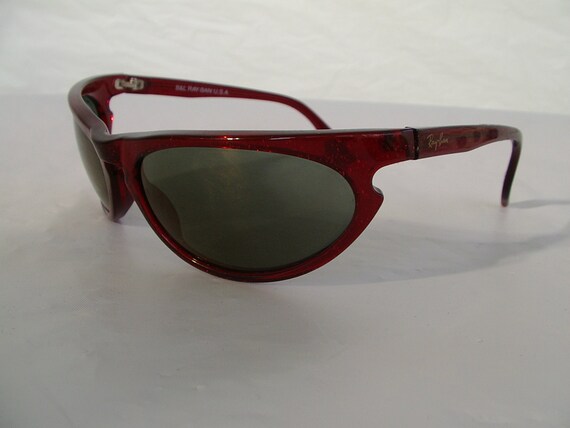 New Vintage B&L Ray Ban Sidestreet Skyline Wrap Red Gold