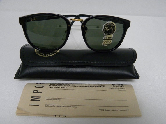 New Vintage B&L Ray Ban Traditionals Premier II W0926 Ebony Black 