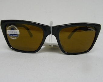 New Vintage Bolle 528 Black Gold Mirror Spectra Acrylex Lens Sunglasses France NOS Sunglasses