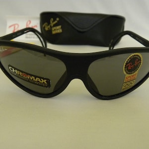 New Vintage b&L Ray Ban Sport Series 2 Chromax Matte  Black G-20 CM W1738 Sunglasses usa nos