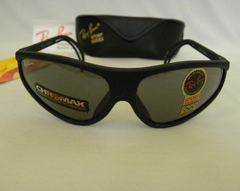Nuevo Vintage b & nos L Ray Ban Sport serie 2 Chromax negro mate G-20 gafas de sol de W1738 CM usa
