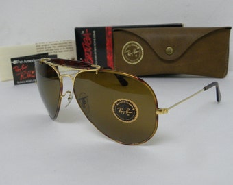 Nuevo Vintage B & L Ray Ban Outdoorsman II Tortuga oro B-15 62 mm L1712 gafas de sol Tortoise USA