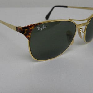 New Vintage B&L Ray Ban Signet Gold Tortoise G-15 52mm Sunglasses usa image 2
