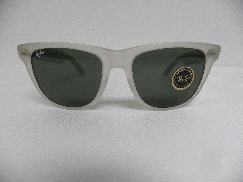 New Vintage B&L Ray Ban Wayfarer II Matte Crystal Clear Frosted