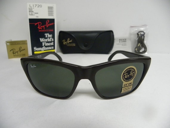 Vintage B\u0026L Ray Ban Cats 3000 Brown G 