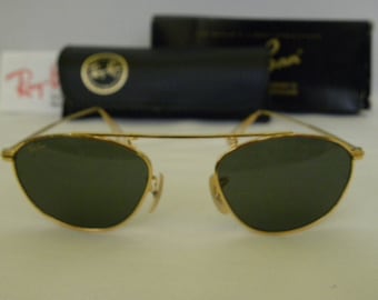 Nuevo Vintage B & L Ray Ban Vintage Aviator oro W2003 gafas de sol NOS modificado