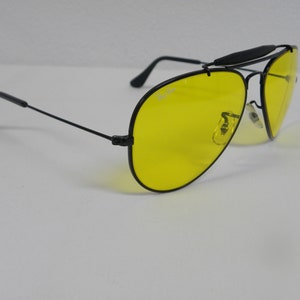 New Vintage B&L Ray Ban Outdoorsman Kalichrome Black 58mm Aviator Sunglasses USA image 3