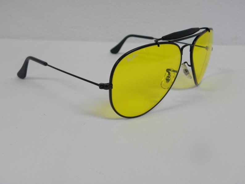 New Vintage B&L Ray Ban Outdoorsman Kalichrome Black 58mm Aviator Sunglasses USA image 3