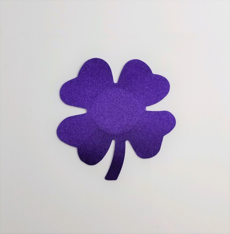 Pair of purple shamrock pasties nipple covers