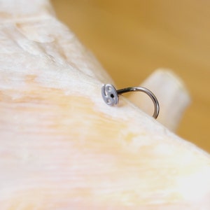 20G Cancer nose screw or L nostril piercing zodiac jewelry