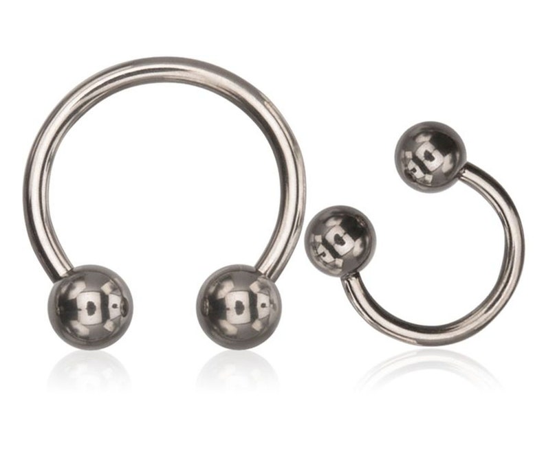 16G G23 Titanium horseshoe circular barbell 8 10 with 4mm balls