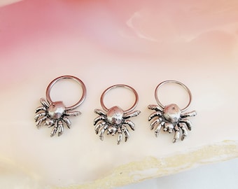 Spider Captive Bead Ring Charm