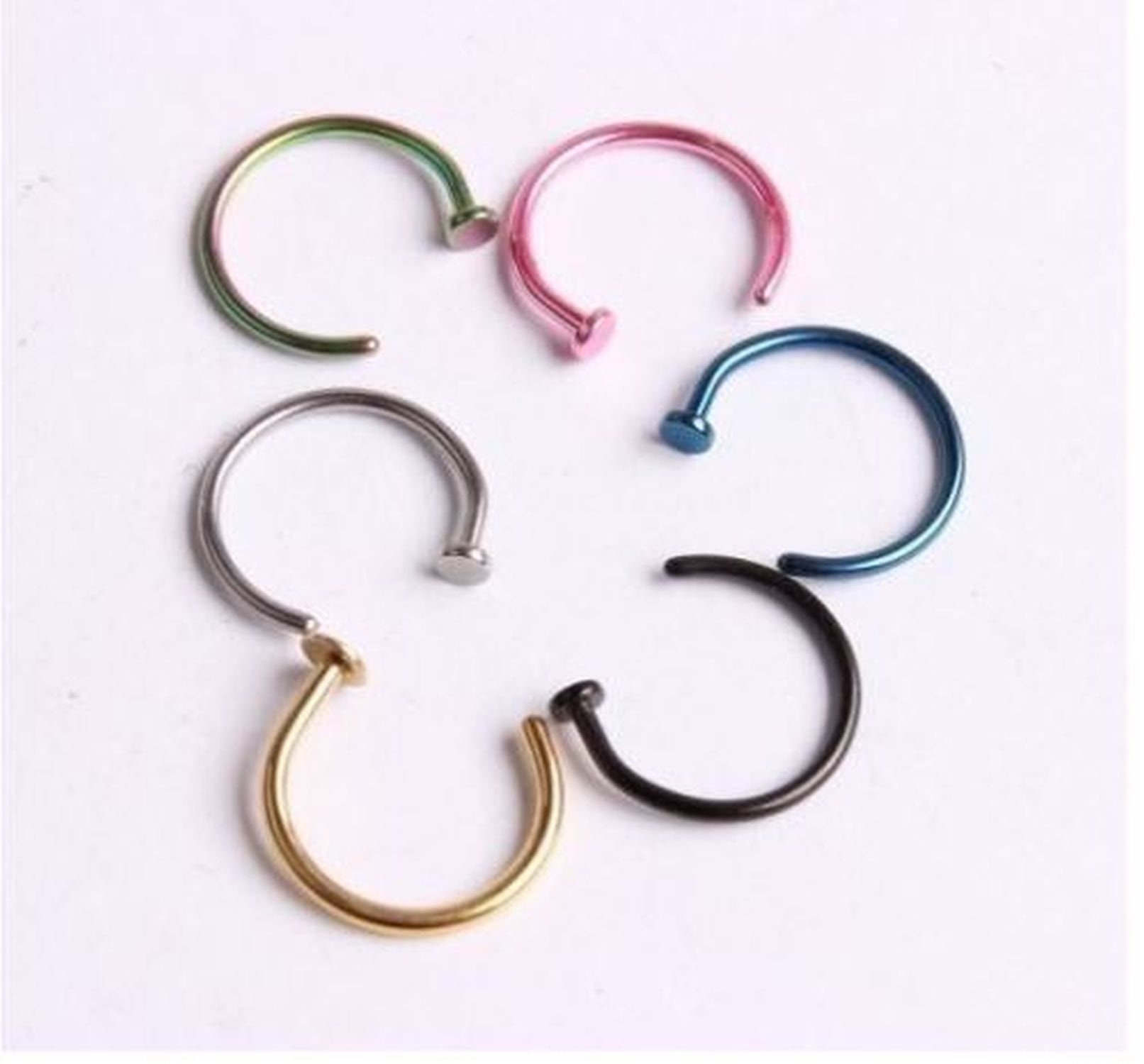 Anodized titanium cheap nose ring