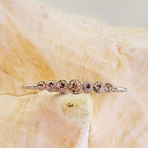 Fake Industrial Barbell with Multiple Clear CZ Gems NON PIERCING