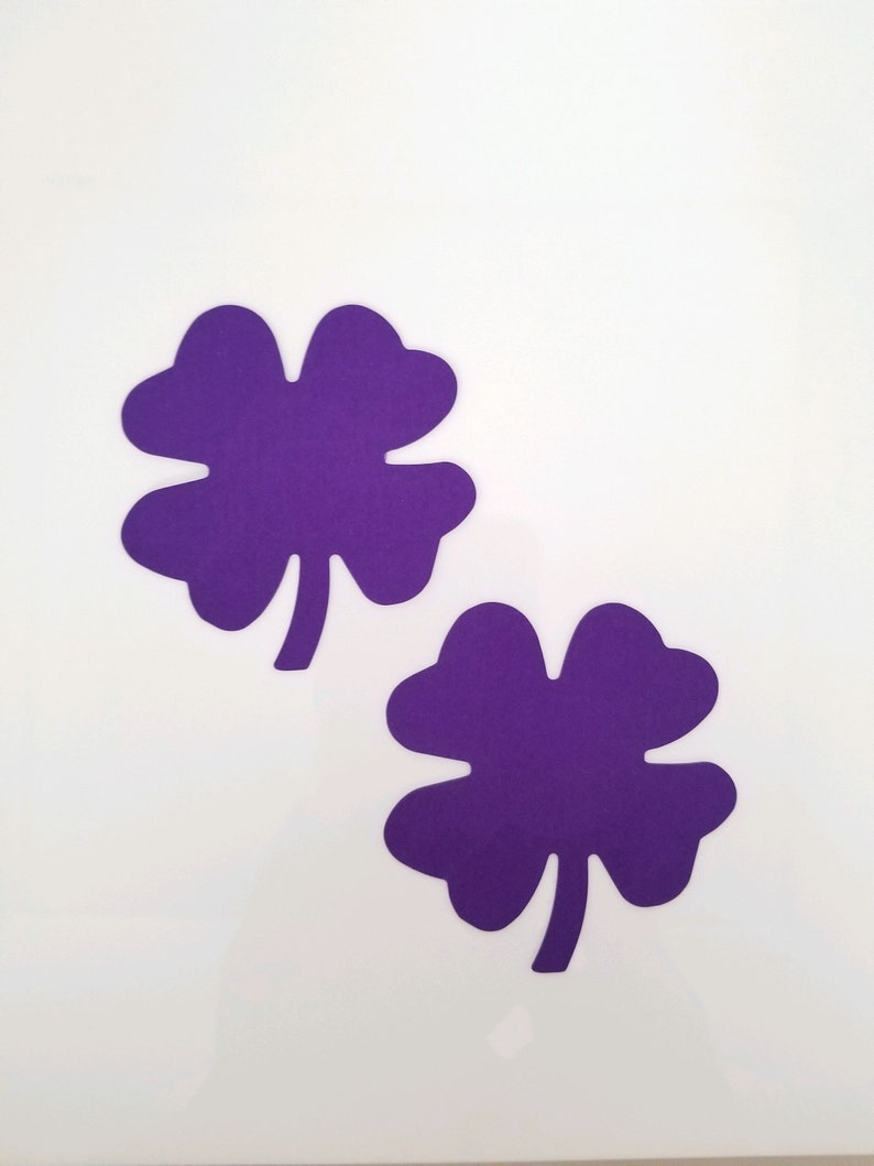 Pair of purple shamrock pasties nipple covers