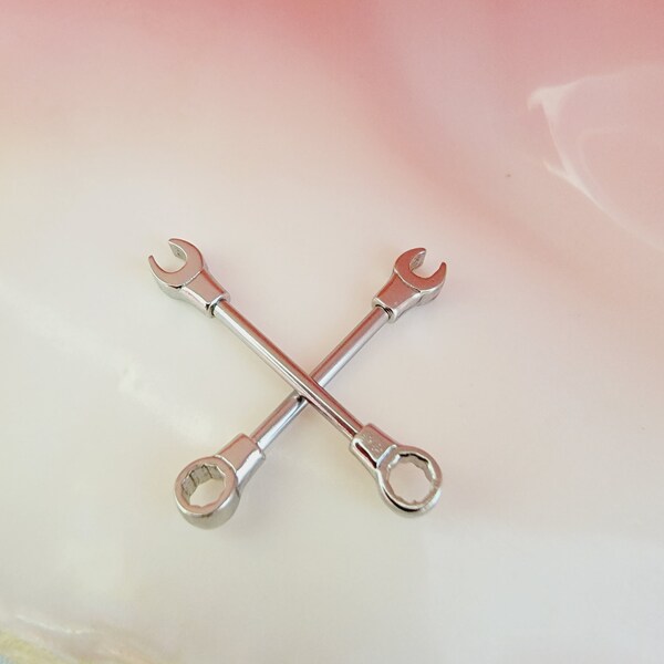 Pair wrench ends nipple bars 14G 11mm