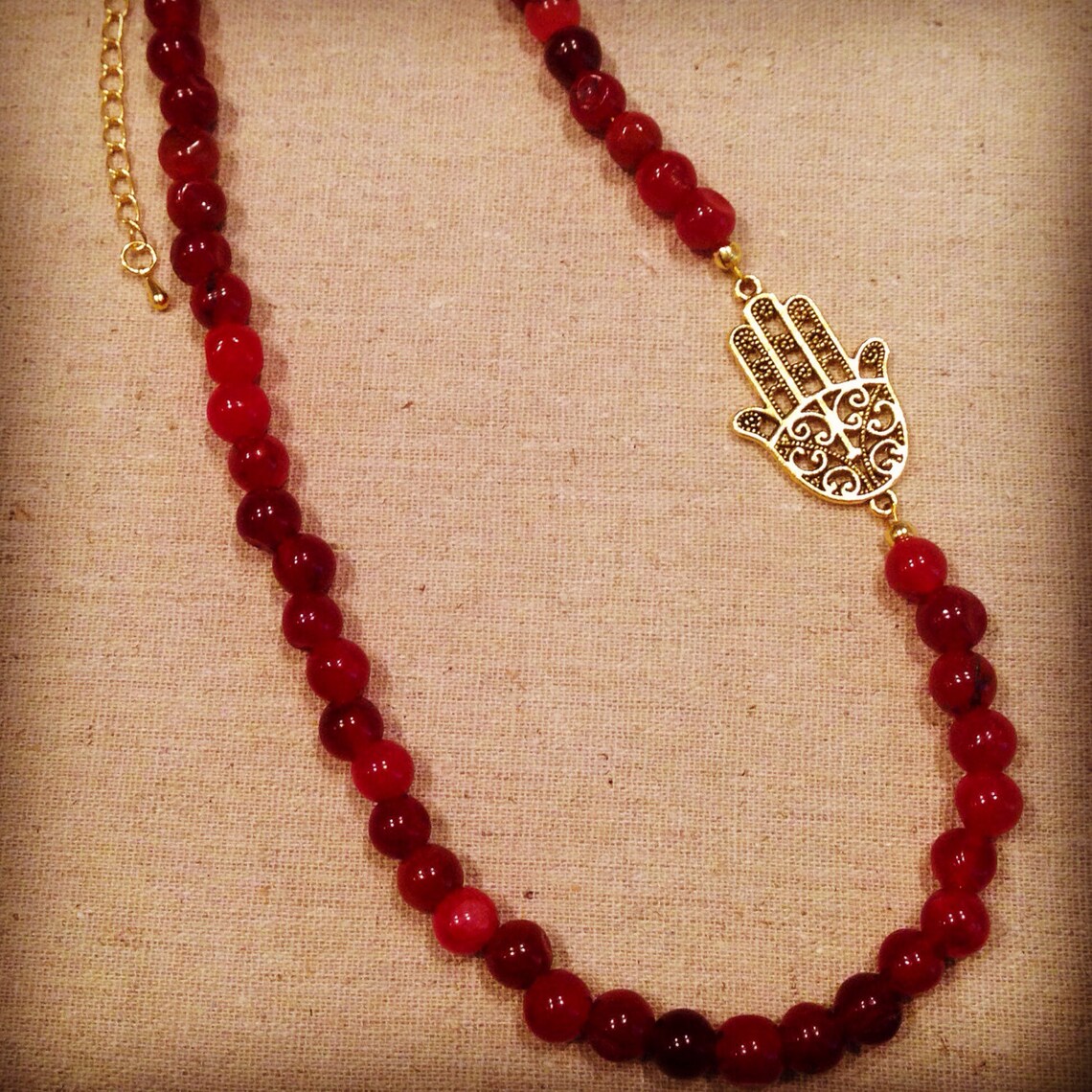 Red Jade Necklace | Etsy