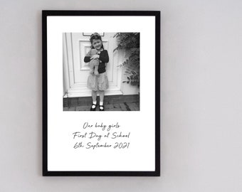 Personalised First Day at School Photo Print