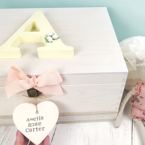 Personalised Baby Boy Memory Box Personalized Keepsake Box Etsy