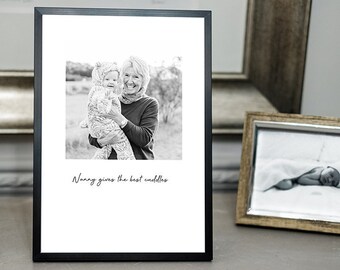 Personalised Nanny Photo Print - Nana Christmas Gift - Mothers Day Gift