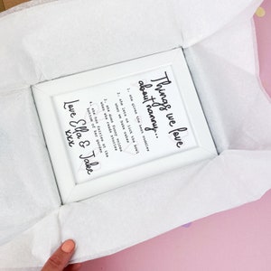 Nanny Gift Box Things We Love About Nanny Frame Birthday | Etsy