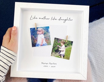 Mum and Daughter Frame -  Like Mother Like Daughter - Personalised Mummy Photo Frame - Mothers Day Gift