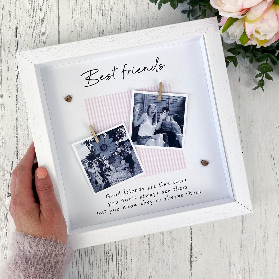 Best Friends Photo Frame Personalised Friend Frame Photo Etsy UK