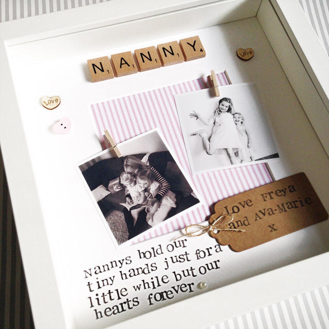 Nana Frame Personalised Scrabble Photo Frame For Nana Nanny Etsy