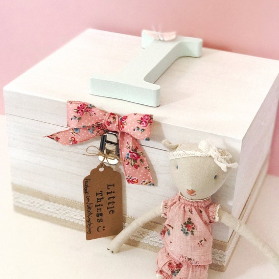 personalised baby girl keepsake box
