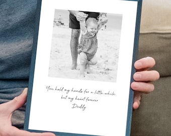 Personalised Daddy Photo Print - Daddy Christmas Gift - Fathers Day Gift