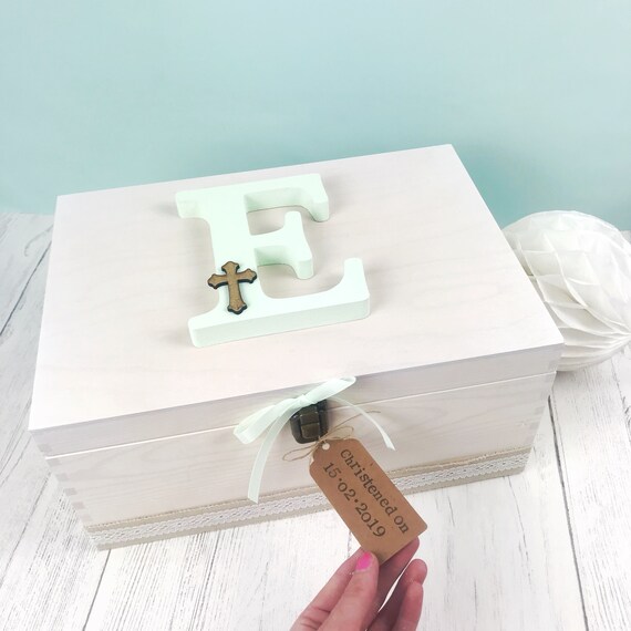 christening keepsake box