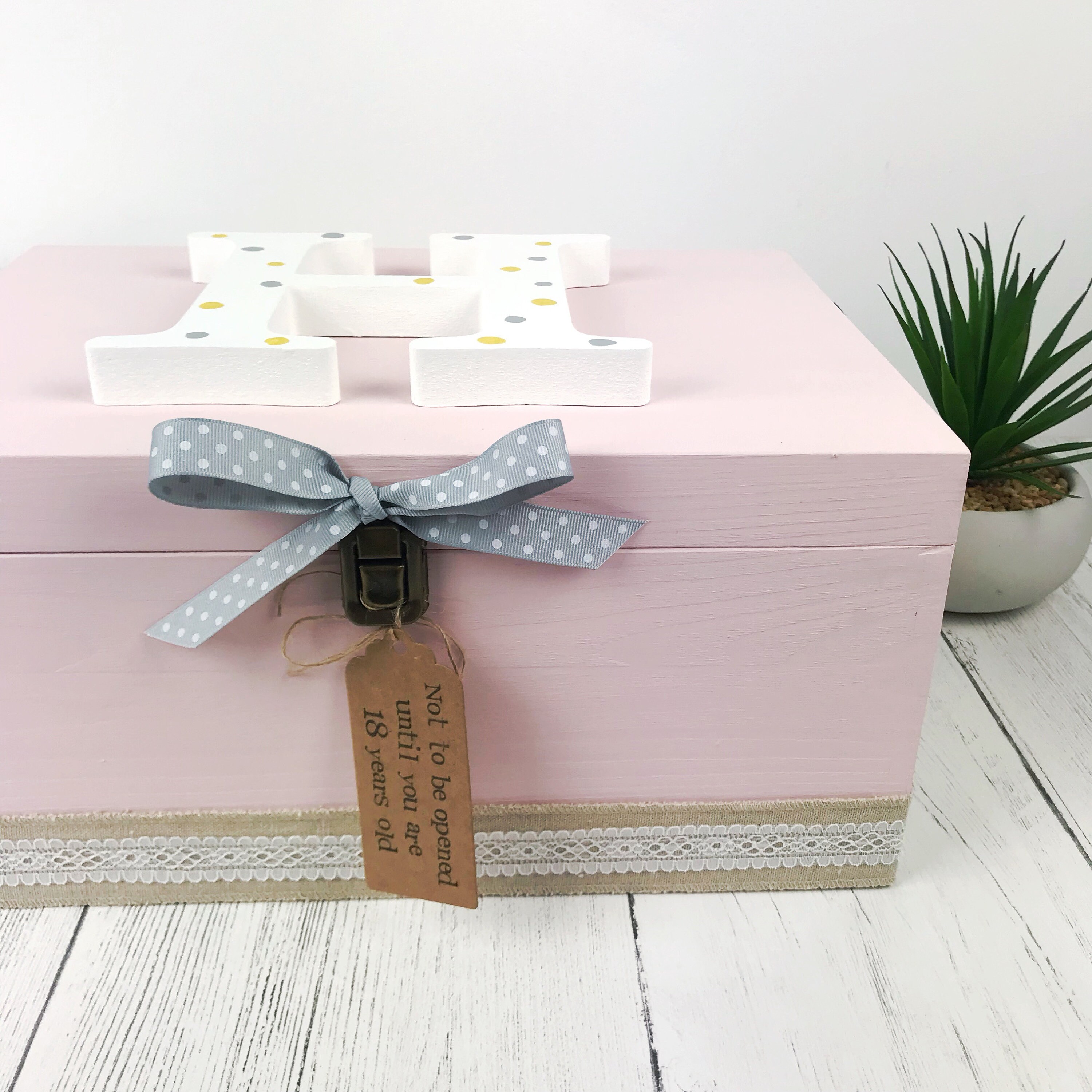 Pink Baby Memory Box Personalised Girls Keepsake Box Etsy