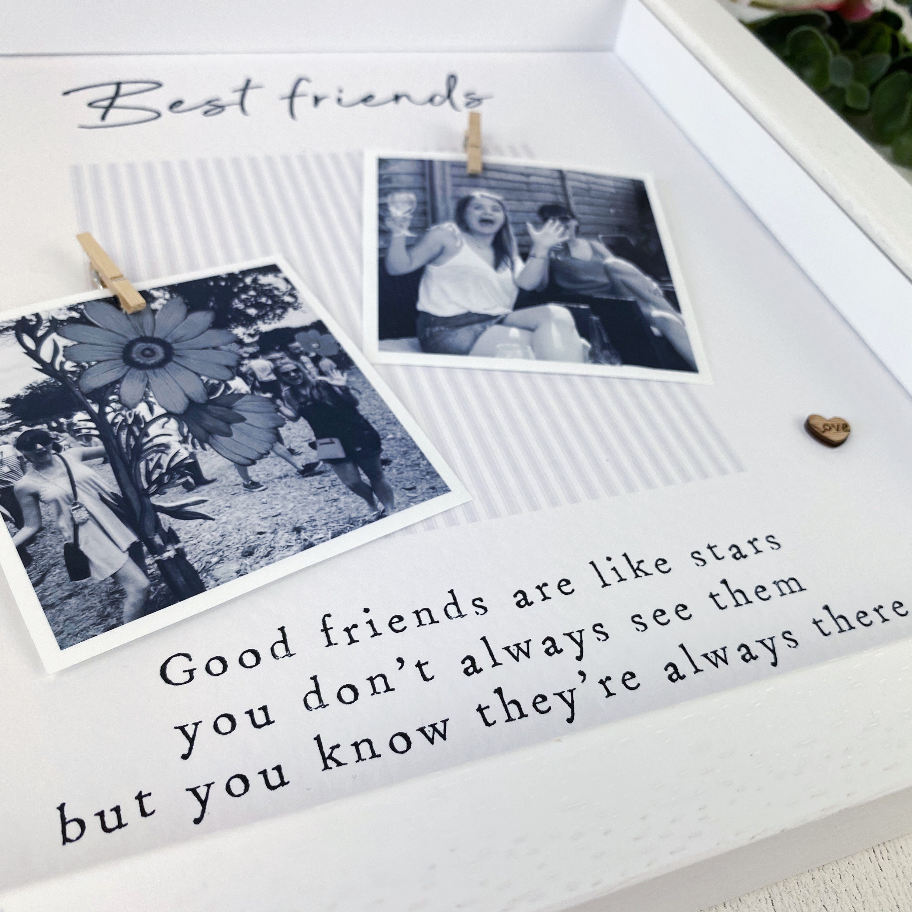 Best Friends Photo Frame Personalised Friend Frame Photo Etsy UK