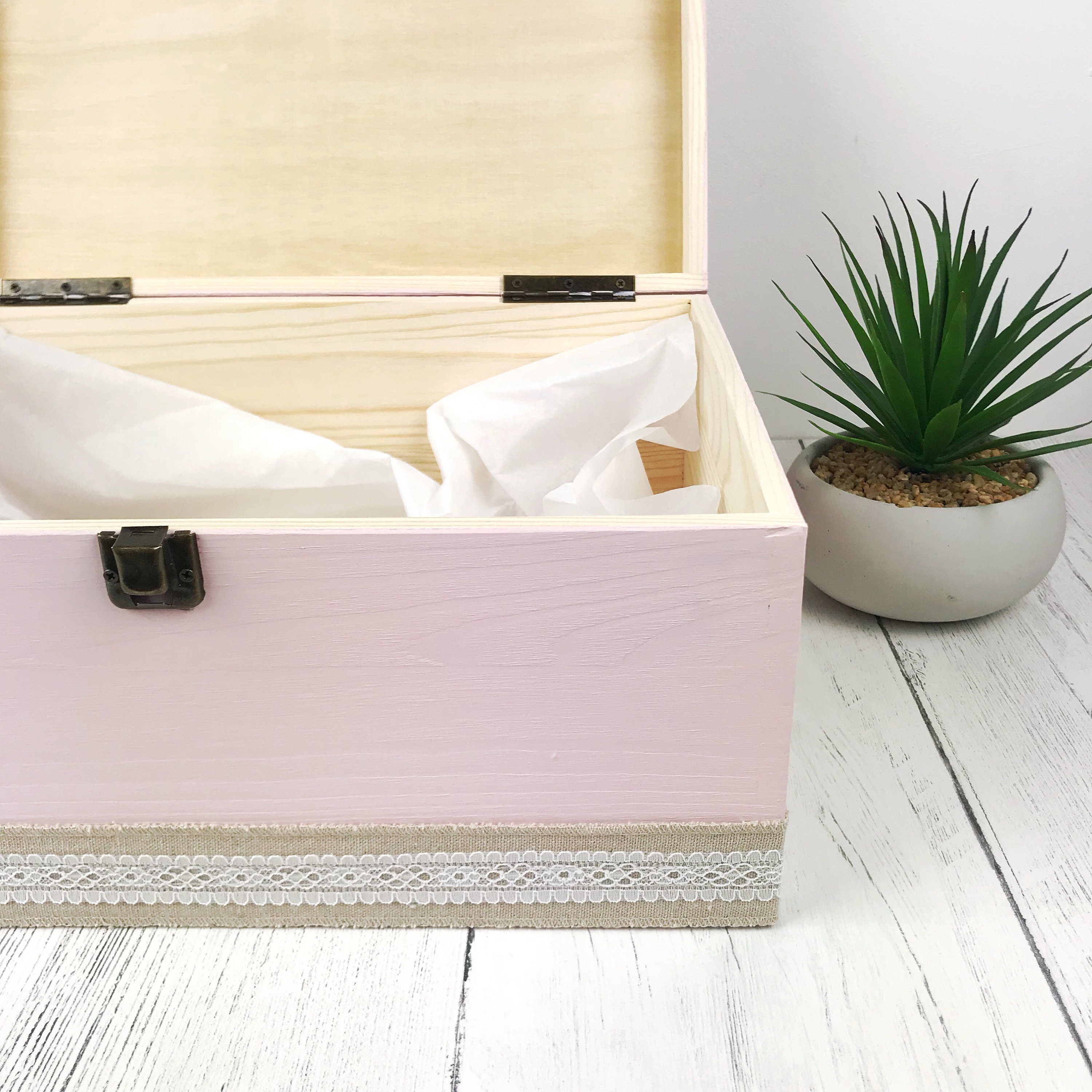 Pink Baby Memory Box Personalised Girls Keepsake Box Etsy