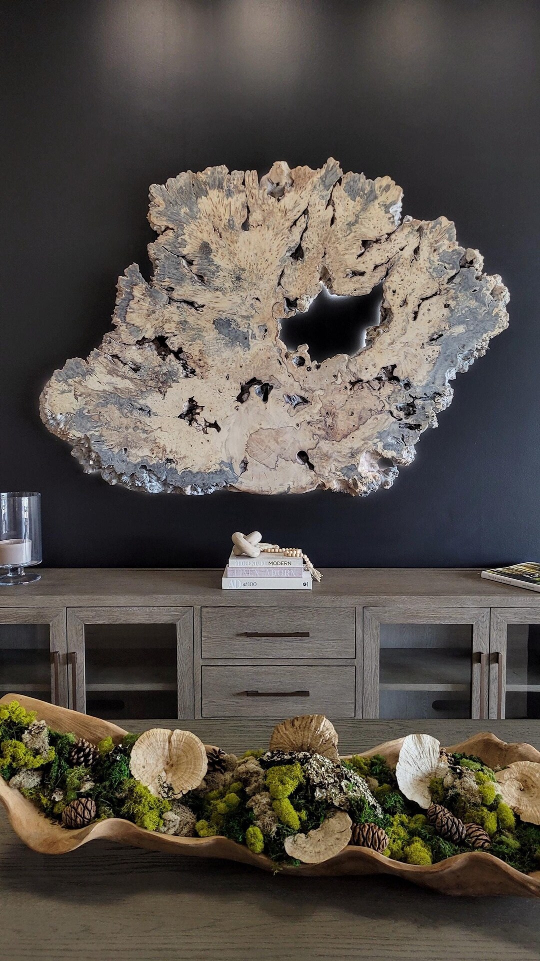 Live Edge Wall Art Organic Wood Buckeye Burl Headboard 50x77" - Etsy