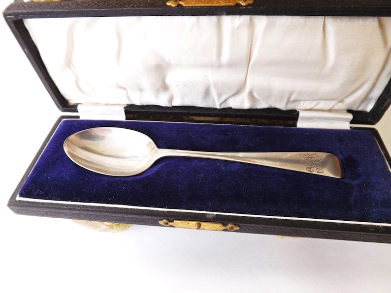 Silver Plated Teddy Cutlery Set Lovely Gift for New Baby Christening or Baptism