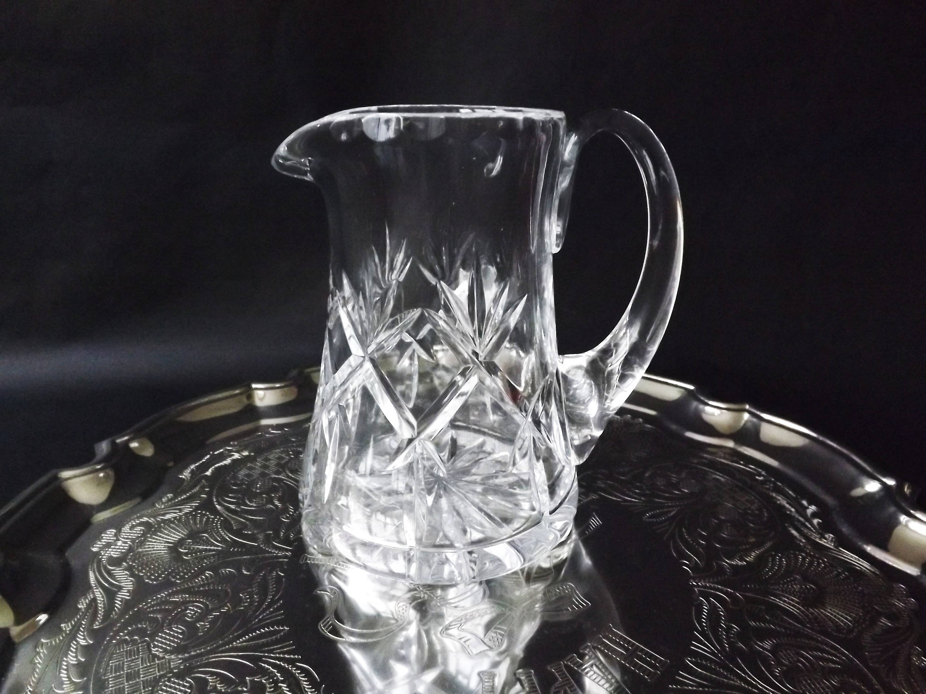 Crystal Water Jug by Webb Corbett Vintage Barware Whisky Etsy