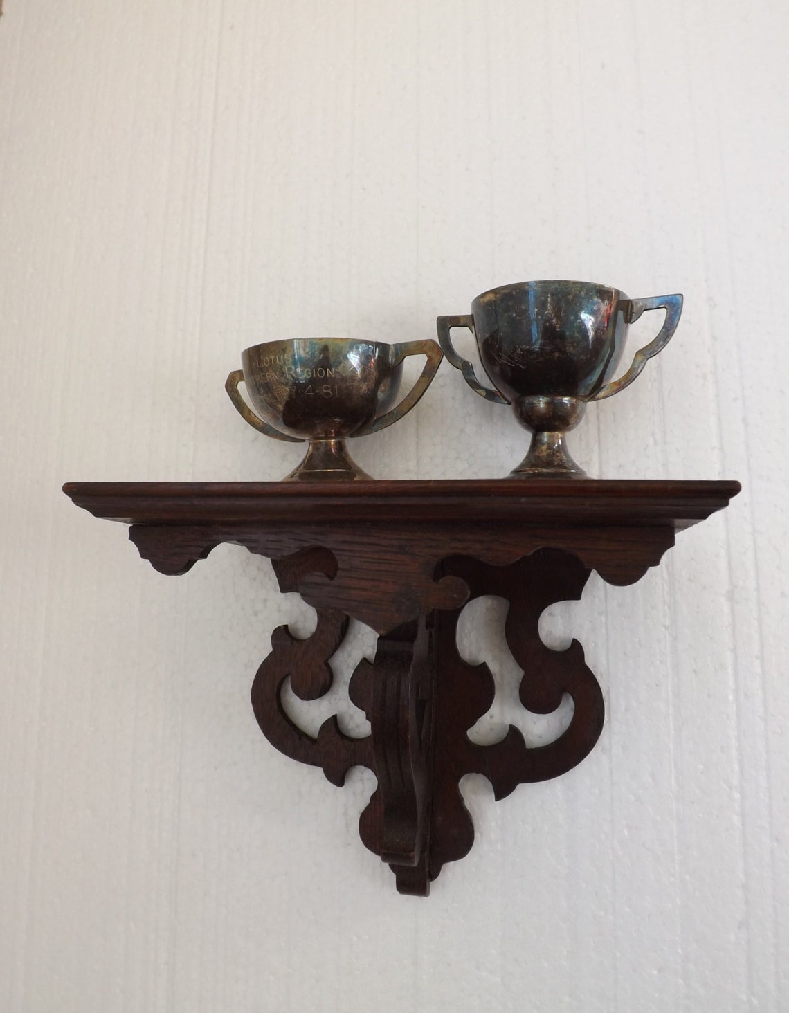 Small Antique Wall Shelf in Carved Oak / English Gothic Shelf Etsy