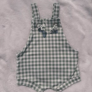 Overalls/Green and white checkered overall/NB to 5T image 2