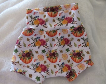 Halloween/Toddler/Baby/Smash Cake/Photo Shoot/High Waisted Bummie/Diaper Cover/Pumpkins/Floral/Bloomers