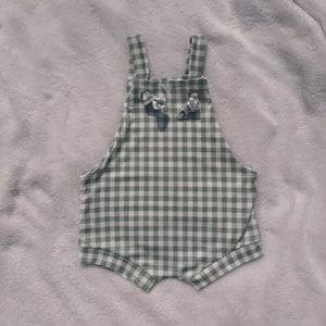 Overalls/Green and white checkered overall/NB to 5T image 1