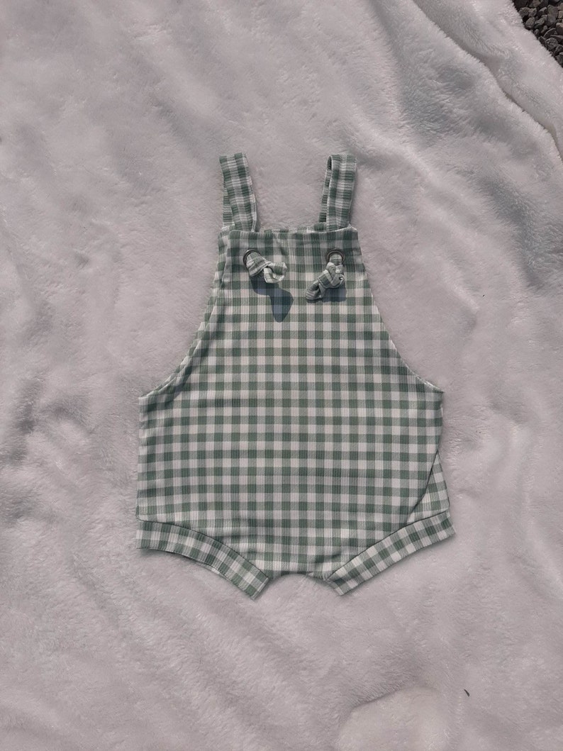 Overalls/Green and white checkered overall/NB to 5T image 1