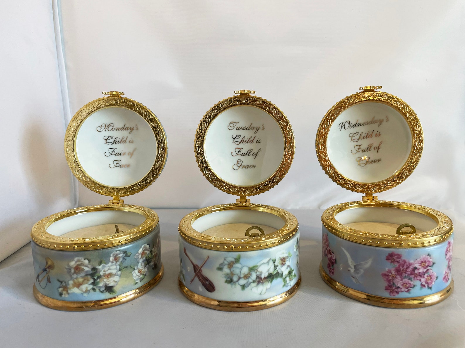 Ardleigh Elliot Music Box Set of 3 Boxes Etsy Ireland