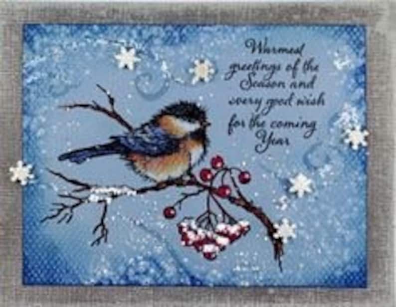 scrapbooking, christmas Snow Bird winter NEW card making Stampendous cling acrylic stamp