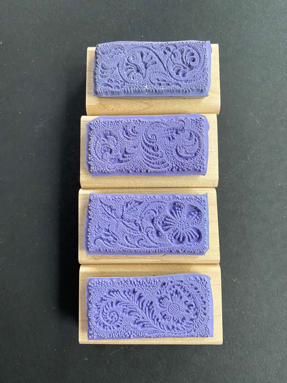 Flower Rectangular Paintable Stamp Flower Rectangular Paintable Stamp