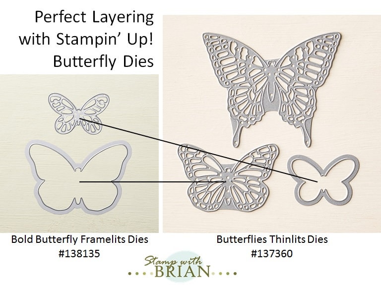 Stampin Up Bold Butterfly Framelits Dies Papercraft Craft Supplies ...