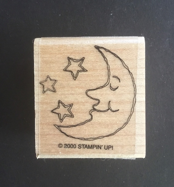 Moon Stamp Set Celestial Stamps Craft Supplies Scrapbook Stamps